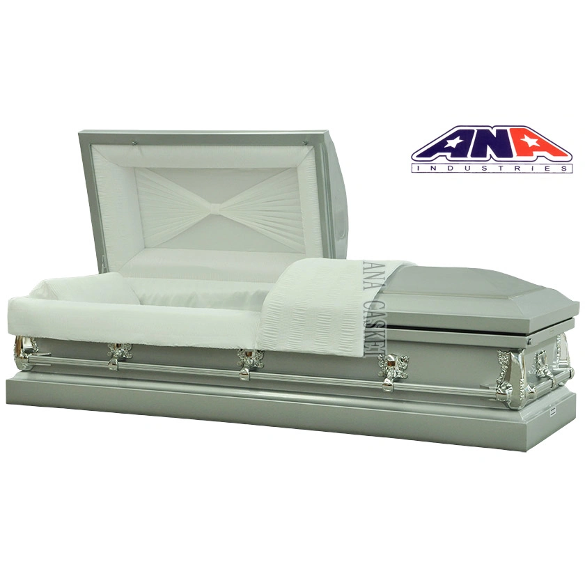 Ana 20ga Square Corner Steel Casket for Funeral Supply
