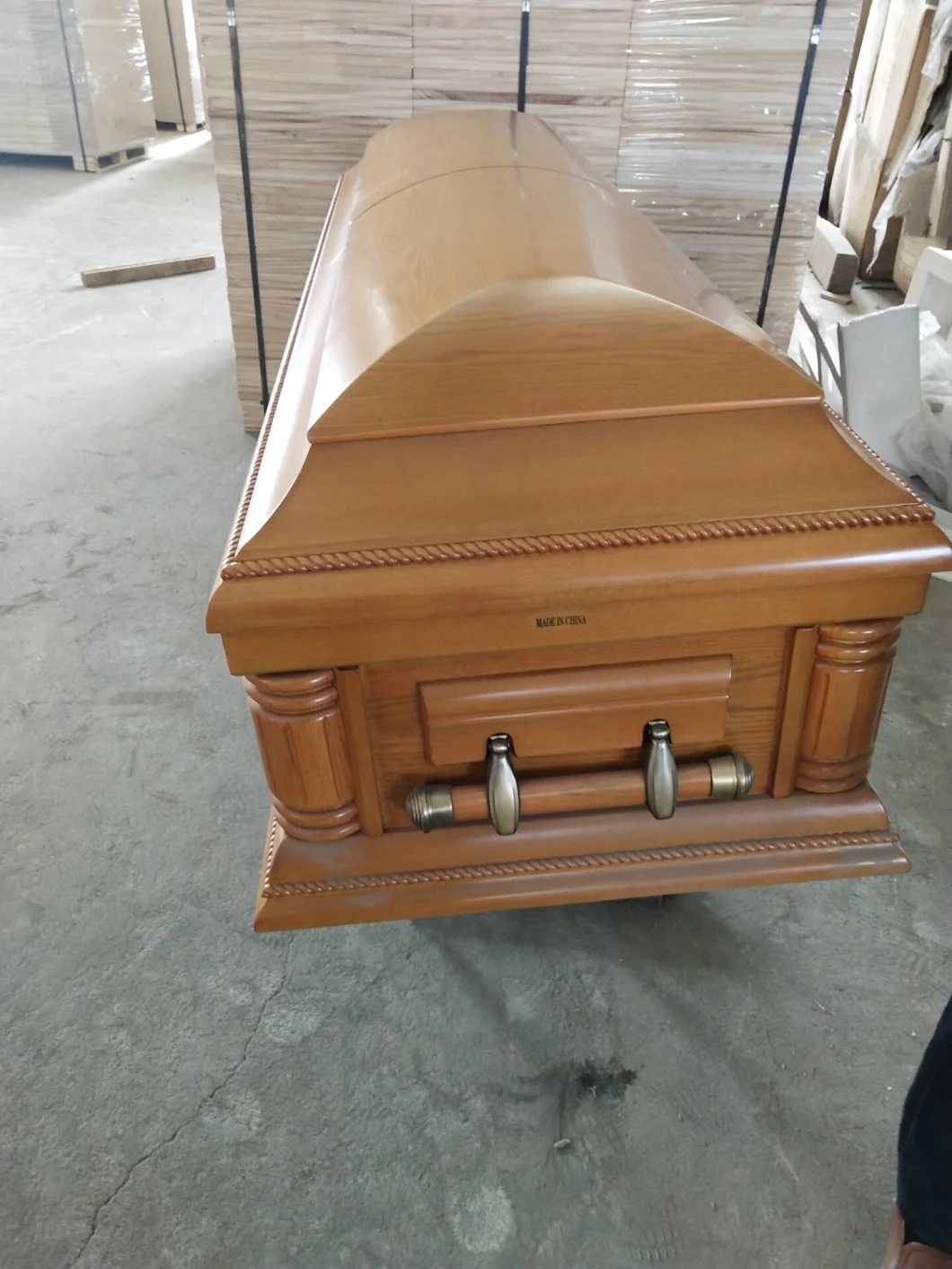 Italy Style Wooden Cremation Coffin/Casket Funeral Supplies