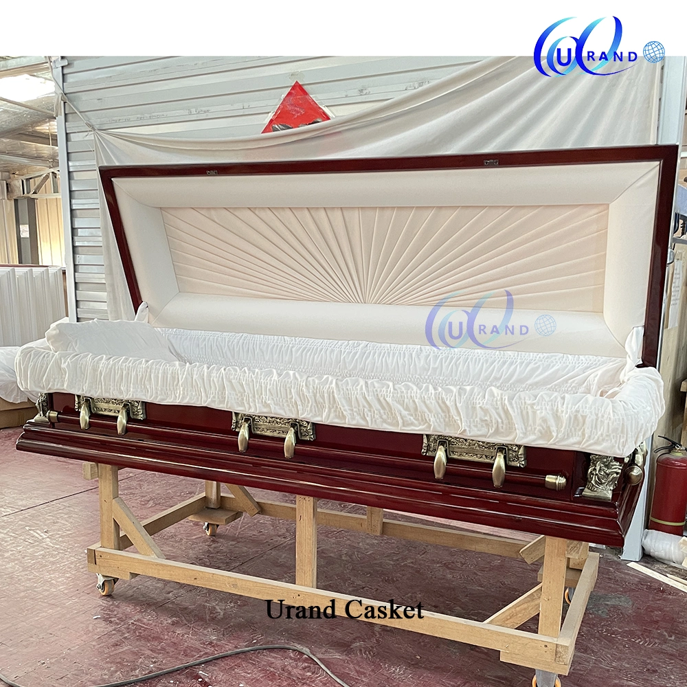 Full Couch Solid Poplar High Gloss Wooden Casket