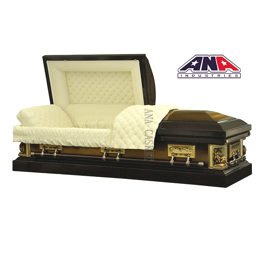 Ana China Professional Funeral Supplies Pieta Customized Coffin 18ga Metal Casket Distributors