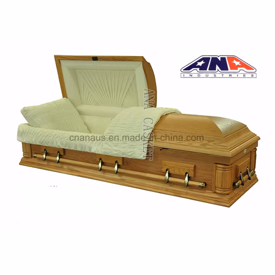 Ana 18ga Steel Round Corner Metal Casket for Funeral Products