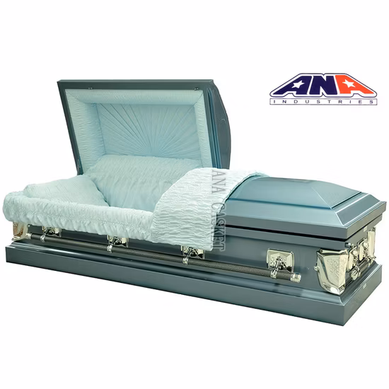 Most Poplar American Style 20ga Steel Funeral Metal Casket