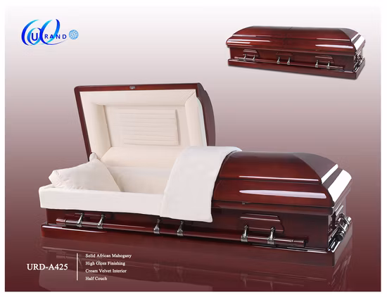 Solid Mahogany Unique Design Full Couch Mei Style Sell Well Casket
