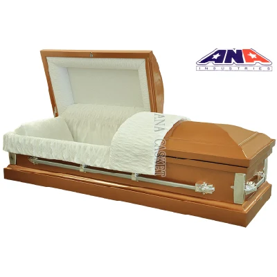 Ana Low Price Hot Sale American Style 22 Ga Steel Coffin Casket with Sample