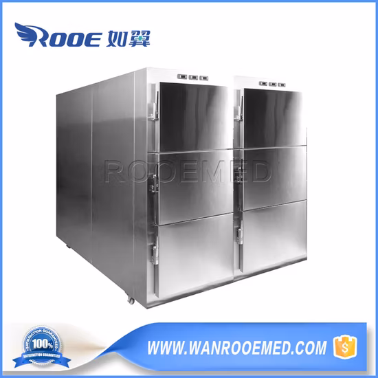 Ga306 Six Body Stainless Steel Mortuary Refrigerator System for Hospitals Funeral Homes Autopsy Rooms
