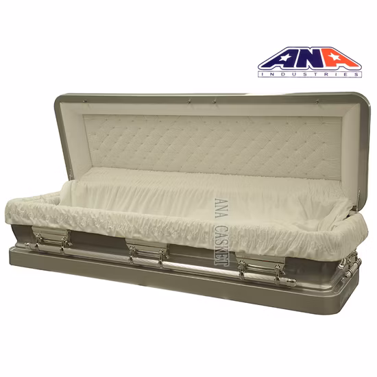 Full Couch Solid Bronze Funeral Metal Casket