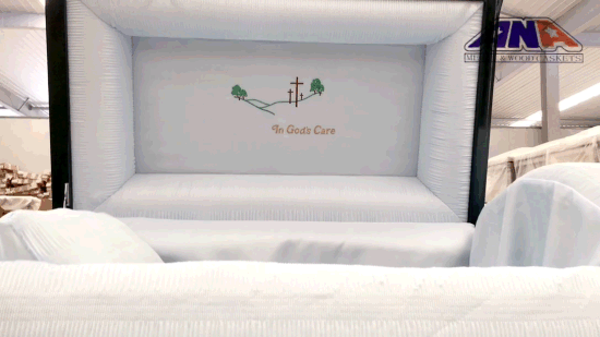 Ana New Design Hot Sale Us Style Metal 20ga Steel Funeral Supplies Coffin Casket