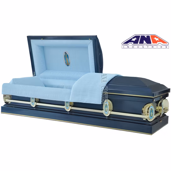 Ana New Design Hot Sale Us Style Metal 20ga Steel Funeral Supplies Coffin Casket