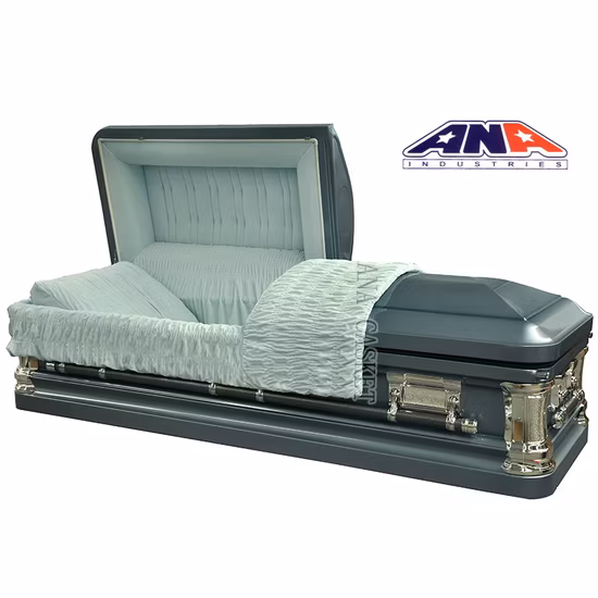 Ana 20ga Steel Antique White Funeral Metal Casket