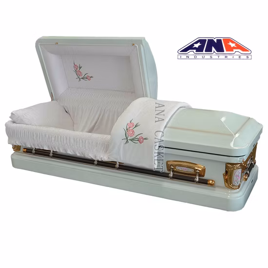 Us Style Luxury Solid Copper Funeral Metal Casket